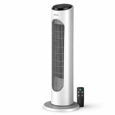 Image of 29" Oscillating Tower Fan White | Remote Control | 3 Speed | Silent Standing Fan