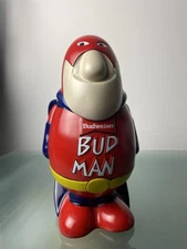 Vtg 1975 Budweiser Bud Man Beer Stein Genuine Ceramarte Brazil Mug Fleur-de-lis
