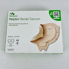 Molnlycke Lot of 10 Dressings Mepilex Border Sacrum 282055 6.3 x 7.9" EXP 07/27