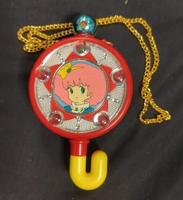 Popy Minky Momo Pikapika Pendant Shiny Red Character Necklace Toy with Chain