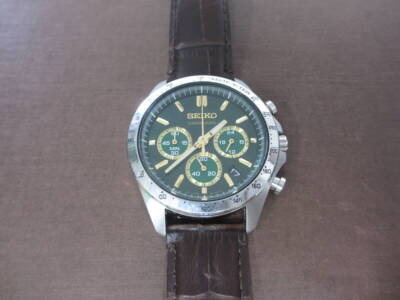 時計 SEIKO SBTR0178T63-00D0 Seiko SBTR017 8T63-00D0 Spirit Chronograph Watch Green Gold