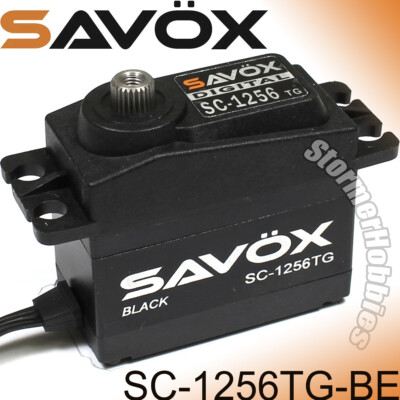 Savox Coreless Digital Servo, Black Edition 277oz/in, .15 sec  SC1256TG-BE
