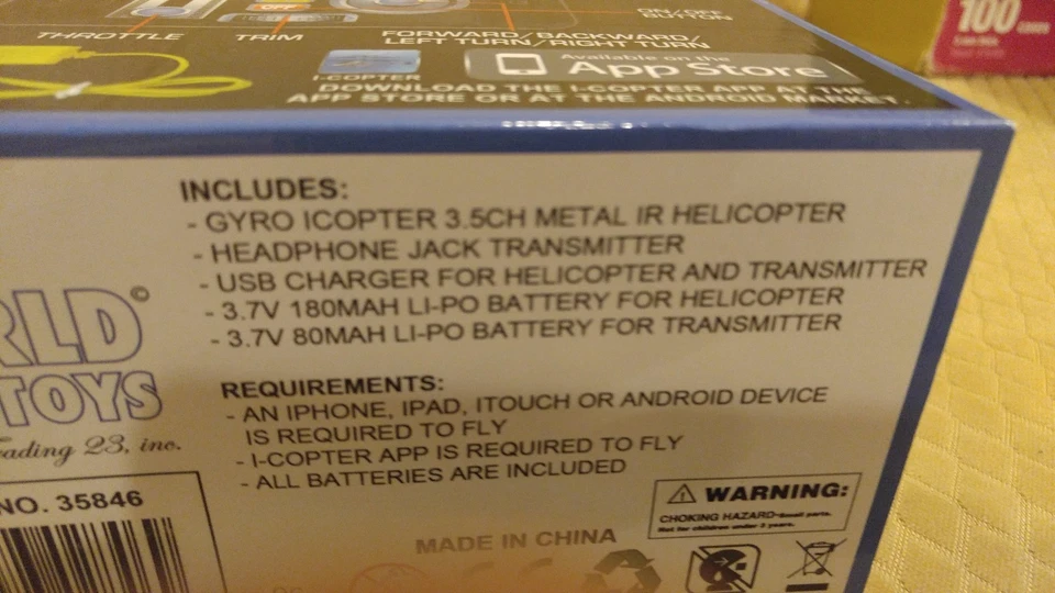 Helicóptero infrarrojo I-Fly-X GYRO Heli Metal 3,5 canales, World TechToys Android IOS Foto 3 de 4