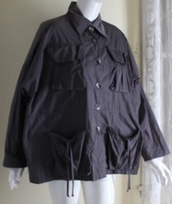 Planet Grossman Polished Os Lagenlook Jacket Blazer Soft Gray Brown S M L Xl 1x