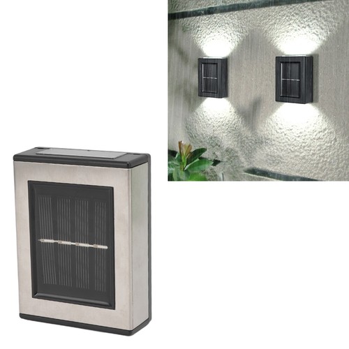 2 Sets Solar Wall Light IP65 Waterproof Outdoor LED Lamp White Lighting - Picture 23 of 24