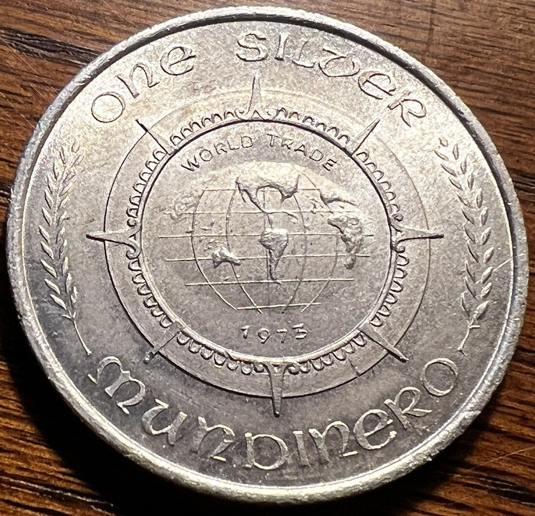 1973 MUNDINERO Wade Ventures INTEGRITE 1 oz 999Silver World Trade ROUND