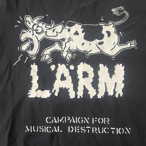 Lärm Band Campaign For Musical Destruction Vintage T-Shirt Size S Larm - Picture 2 of 2
