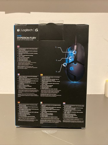 Logitech G402 Hyperion Fury Kabelgebundene Gaming-Maus, PC/Mac-kompatibel, Schwarz - Bild 2 von 3
