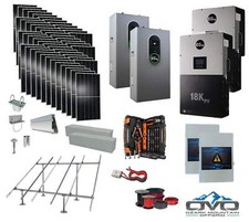 25KW Complete Offgrid Solar Kit + EG4 18kPV + 2x 14.3KW 48V EG4 Lithium Indoor W