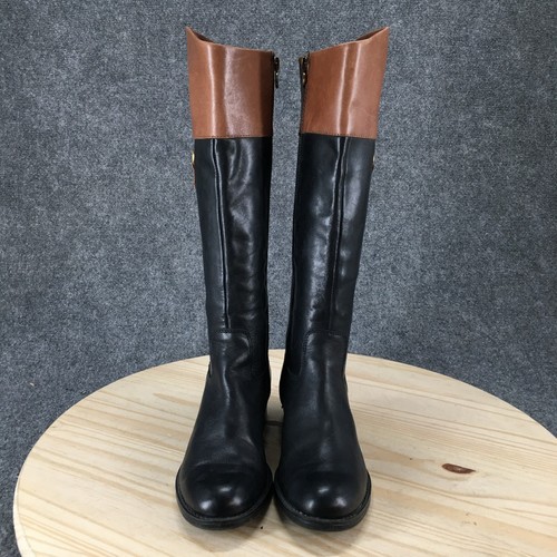 Franco Sarto Boots Womens 8.5M Lizbeth L-Clarity Tall Riding Black Leather Black - Picture 10 of 20