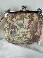 vintage floral tapestry handbag
