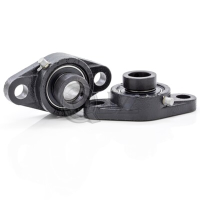 [Qty.2] 2-1/8 ID HCFL211-34 2-Bolts Cast Iron Mounted Bearing w/Eccentric Collar
