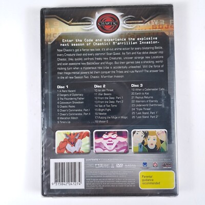 Chaotic: Season 2 M'arrillian Invasion (Region 4 DVD) 3 Discs