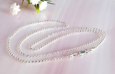 Kugelkette Silber 925 Länge 38 bis 90 cm Breite 1,5 mm echt Sterlingsilber ka01