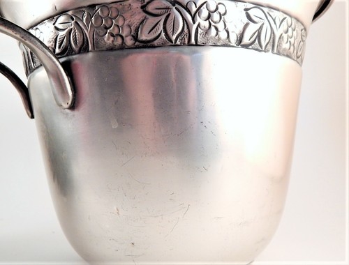 Ice Bucket Wine Champagne Bottle Cooler Vintage Pewter Pottery Barn Home Barware - Picture 5 of 6