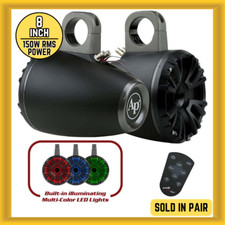 Audiopipe Marine 8  Wakeboard Speakers with RGB LED Illumination 150W RMS Pair