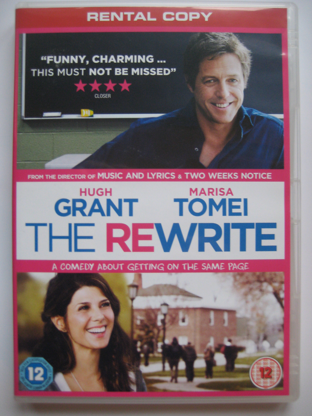 The Rewrite (DVD, 2014) High Grant NEW SEALED PAL Region 2 Rental Copy