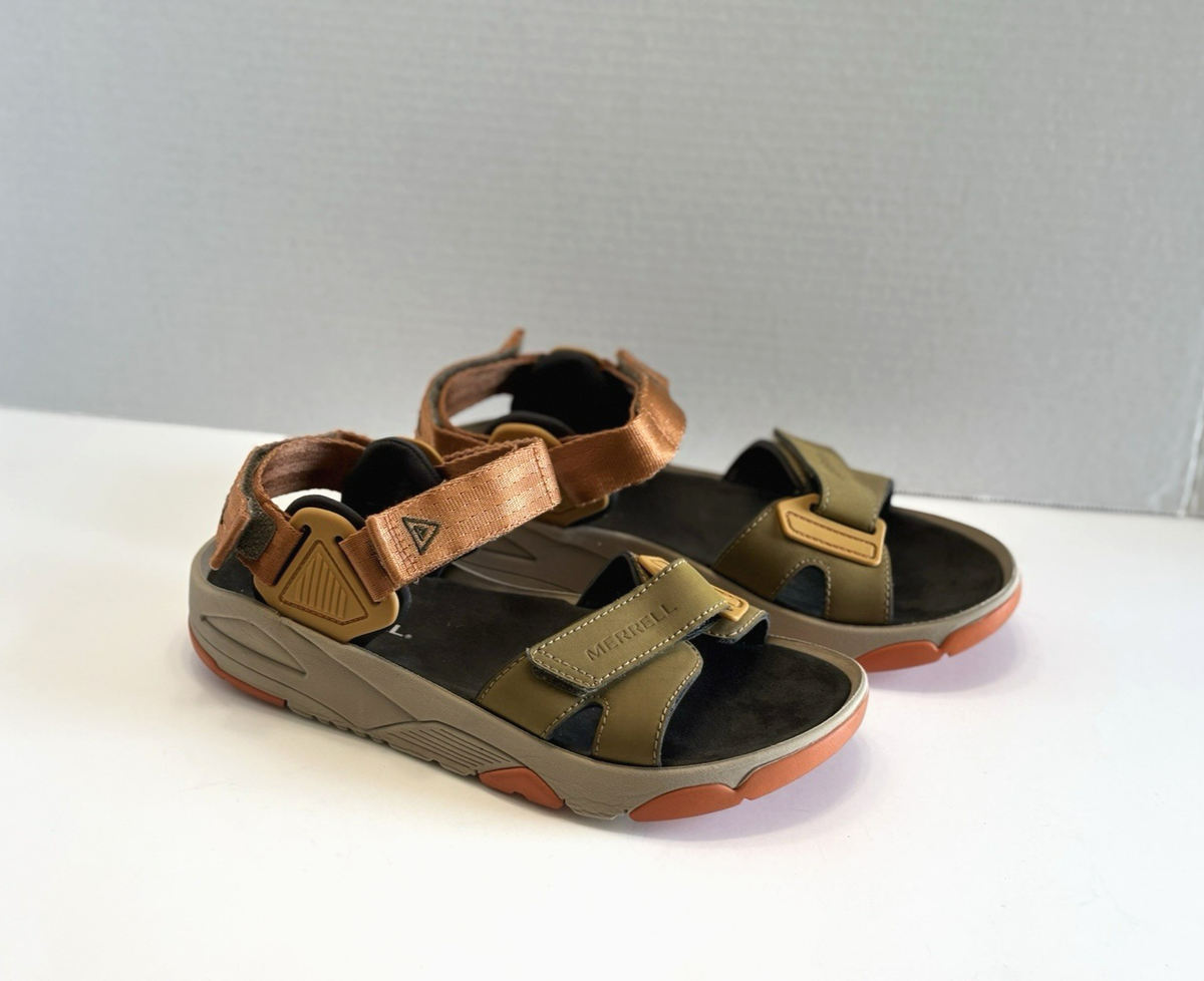 Merrell Belize Mens Convert Sandals Butternut Rust Orange Outdoors