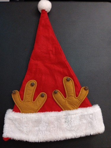 Christmas Hats (2) Reindeer Hat Elf Hat Novelty Santa Hats Jingle Bells Elf Ears - Picture 6 of 17
