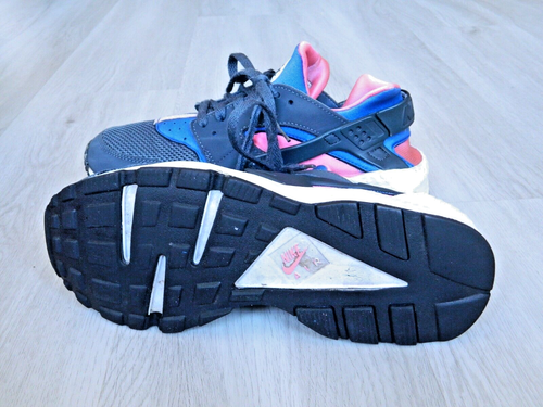 Nike Air Huarache Run Ladies Trainers Grey, Blue & Pink Size 5.5 / 38.5 - Picture 7 of 7