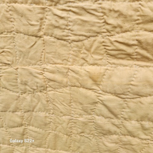 Vgt Hand Sewn Bowtie Hourglass Patchwork Cotton Filled Quilt 58x80" Scalloped - Picture 24 of 24