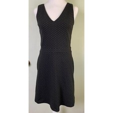 Loft Dress Womens Black White Polka Dots Size 0
