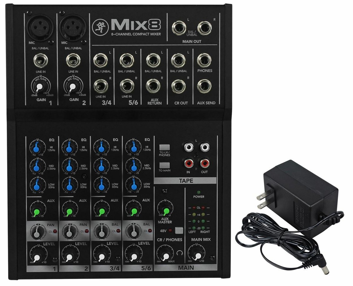 MACKY MIX8 8CHコンパクトアナログ 楽天市場】MACKIE MIX8 8ch コンパクトアナログミキサー 安心の