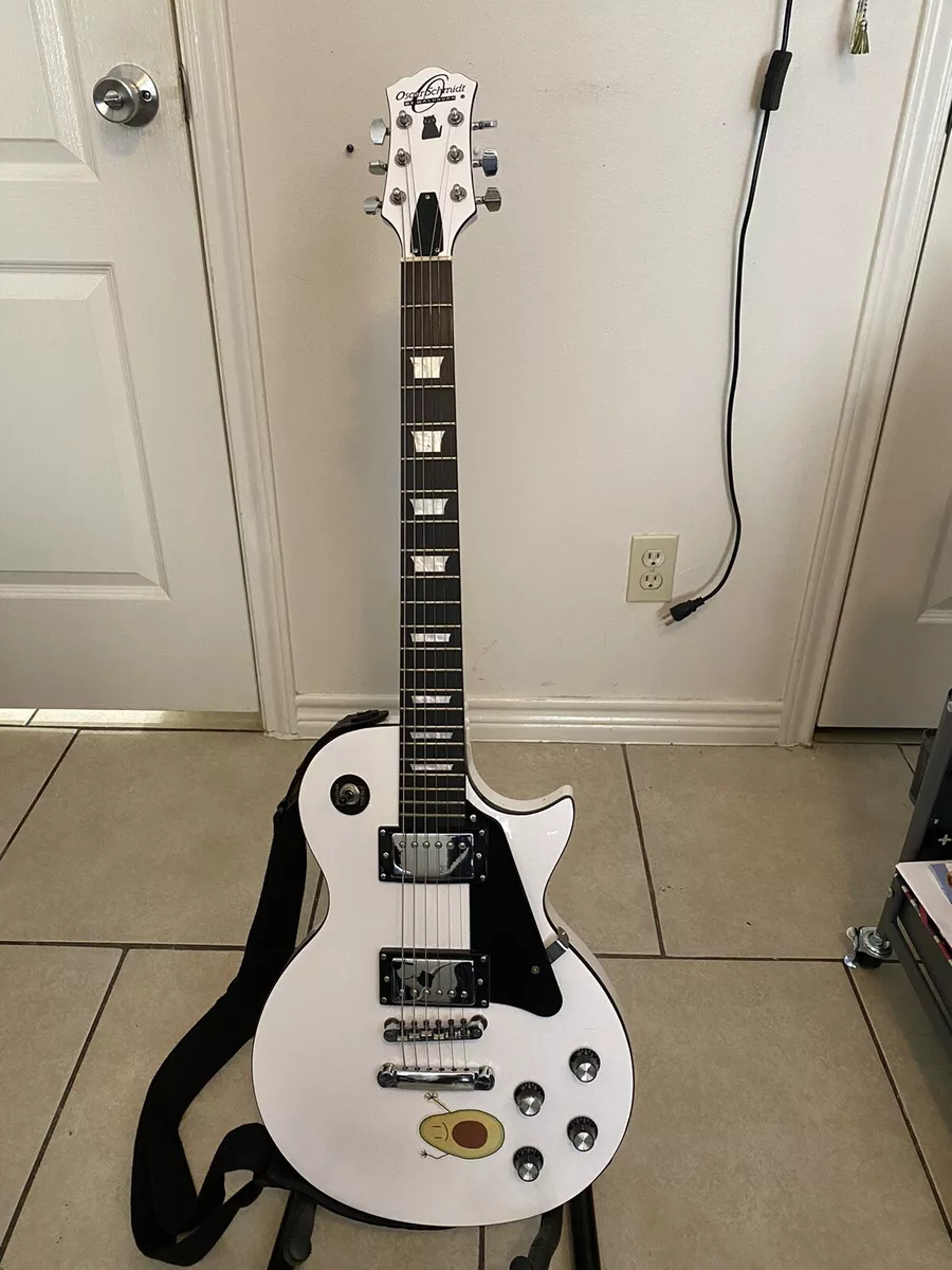 Oscar Schmidt OE20WH LP Style Electric Guitar White