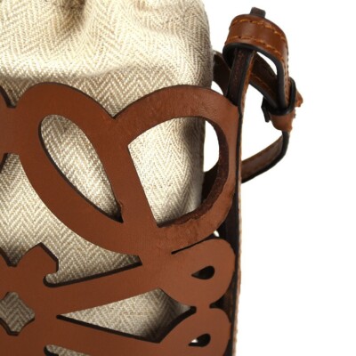 Loewe Shoulder Bag Anagram Cutout Pocket C922Y62X07 Brown | eBay