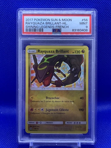 Pokemon Card Rayquaza Brillant Holo Shining Legends Psa Mint 9 56/73 POP 15