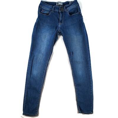 Lee Cooper Jeans Womens Size 0 Straight Leg Stretch Blue Denim Waist 25 Curvy 