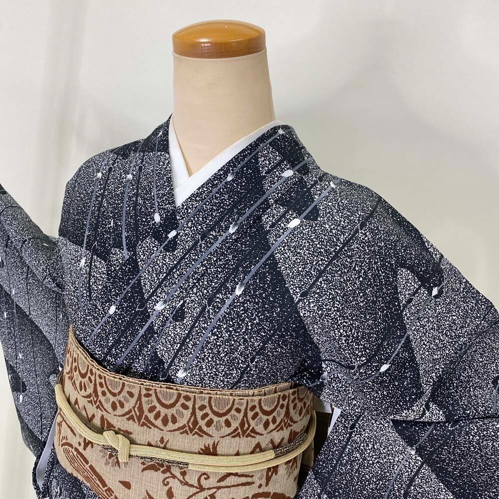 komon japanese kimono komon set 3-piece set obi obijime M size