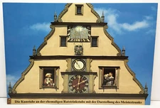 VINTAGE ROTHENBURG OB DER TAUBER POSTCARD TOWN CLOCK 90s GERMAN IMPORT SOUVENIR 