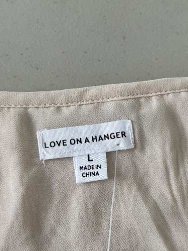 LOVE ON A HANGER Damenbluse gold Pailletten formell ärmellos gefüttert Stretch L neu mit Etikett - Bild 5 von 10