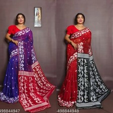 Women Cotton Silk Saree Without Blouse Piece