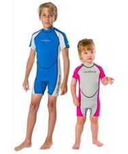 NeoSport Kids Children's 2mm Spring Shortie Wetsuit Size 04 Pink Swimming Gear