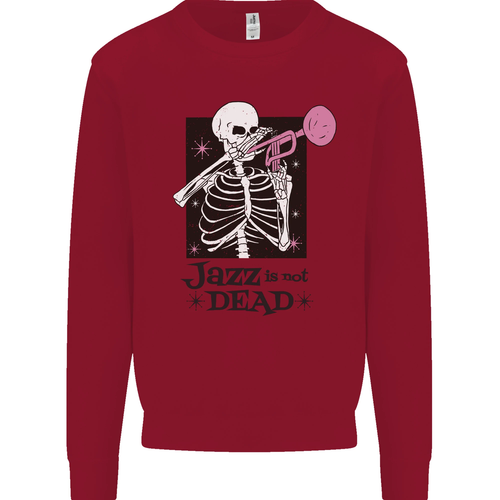 Jazz Is Not Dead Skeleton Kids Sweatshirt Sweater - Picture 34 of 82