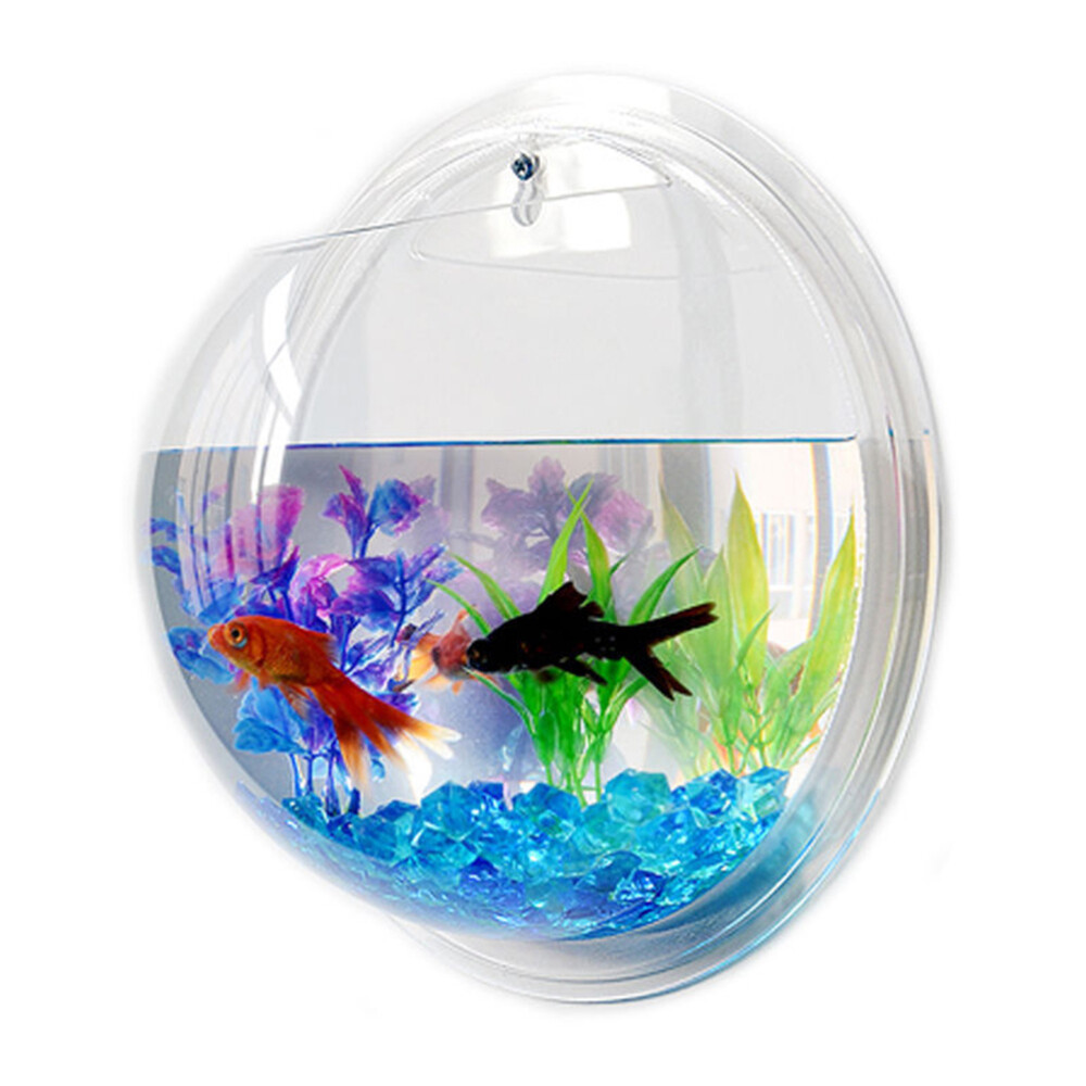 Transparent Wall Mounted Acrylic Fish Bowl Hanging Aquarium Fish