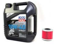 MotoröL Set Street ÖLfilter KN145 10W40 4 Liter FüR Yamaha XC 180 Cygnus XC180