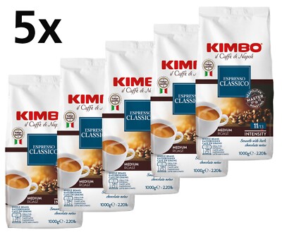 5x1kg Kimbo Espresso Classico | Kaffee| 70% Arabica /30% Robusta | Mondo Barista