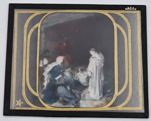 JESUS OF NAZARETH Raising of Lazarus C1890 Magic Lantern Slide BIBLE RELIGION - Picture 3 of 3