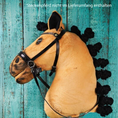 HKM Trensenzaum Zaumzeug für Hobby Horse Gold Glitzer + 2 Stirnriemen