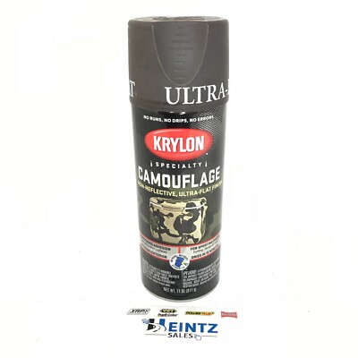 KRYLON 4292 BROWN Camouflage Non-Reflective Ultra-Flat Finish Spray Paint-  11oz