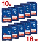Lot 10x Genuine SanDisk 16Gb Class 4 Sd Sdhc Flash Memory Card Sdsdb-016G lot