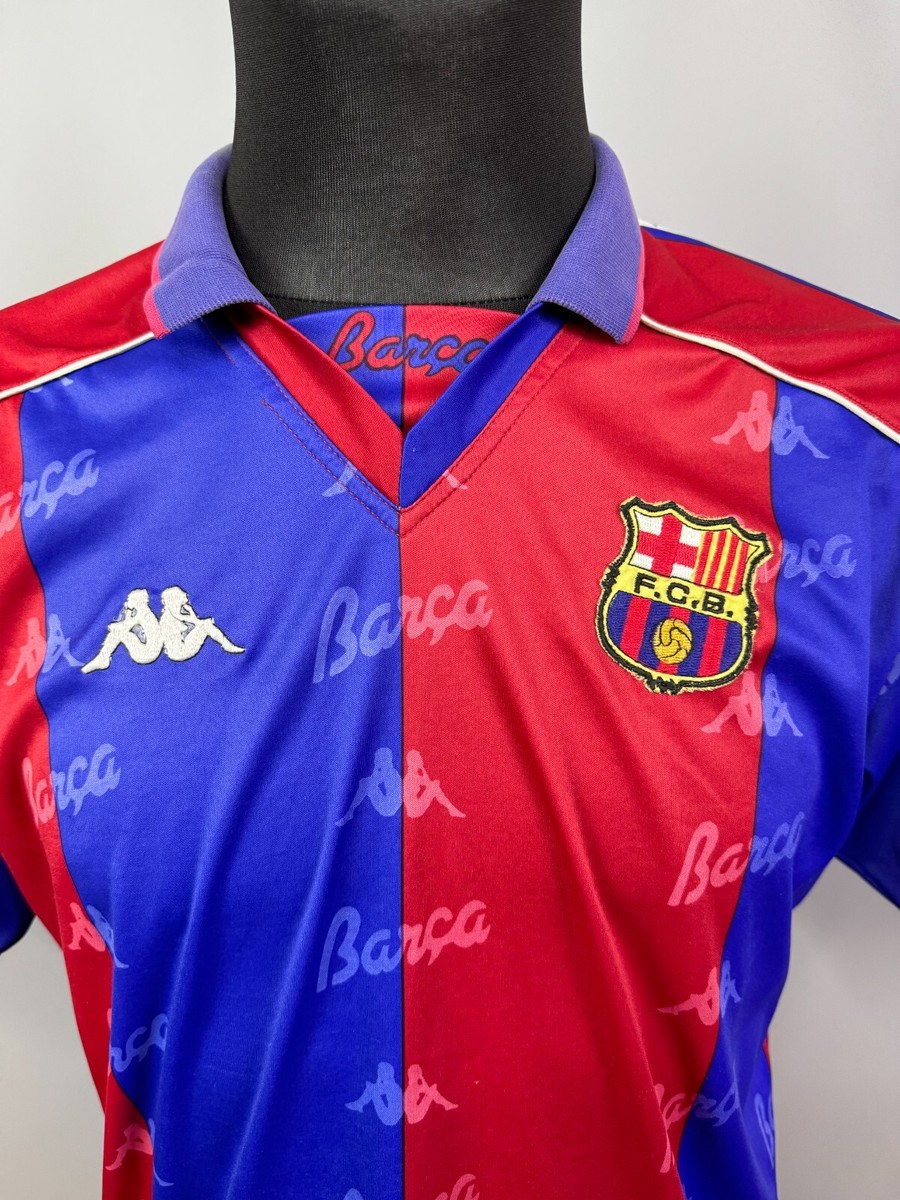 BARCELONA 1992 1995 HOME SHIRT FOOTBALL SOCCER JERSEY KAPPA MENS