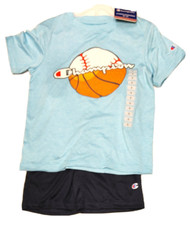 NWT Boys CHAMPION 2 Piece Set Blue/Navy 5