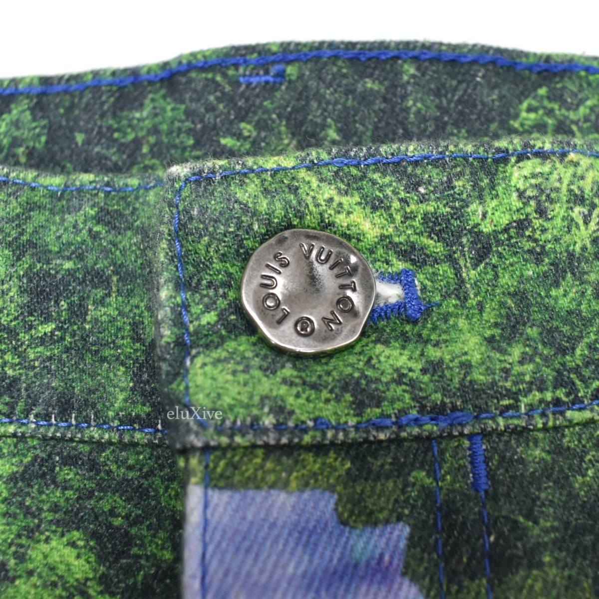 Louis Vuitton SS22 Amen Break Landscape Print Denim Jeans