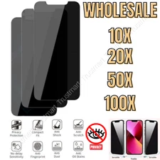 Bulk Lot For iPhone 14 13 12 Pro XR XS 8 Privacy Tempered Glass Screen Protector