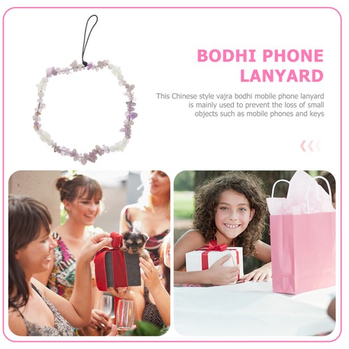 4 Count Mobile Phone Cord Crystal Beads Chain Stone Hanging Ropes - Zdjęcie 11 z 12