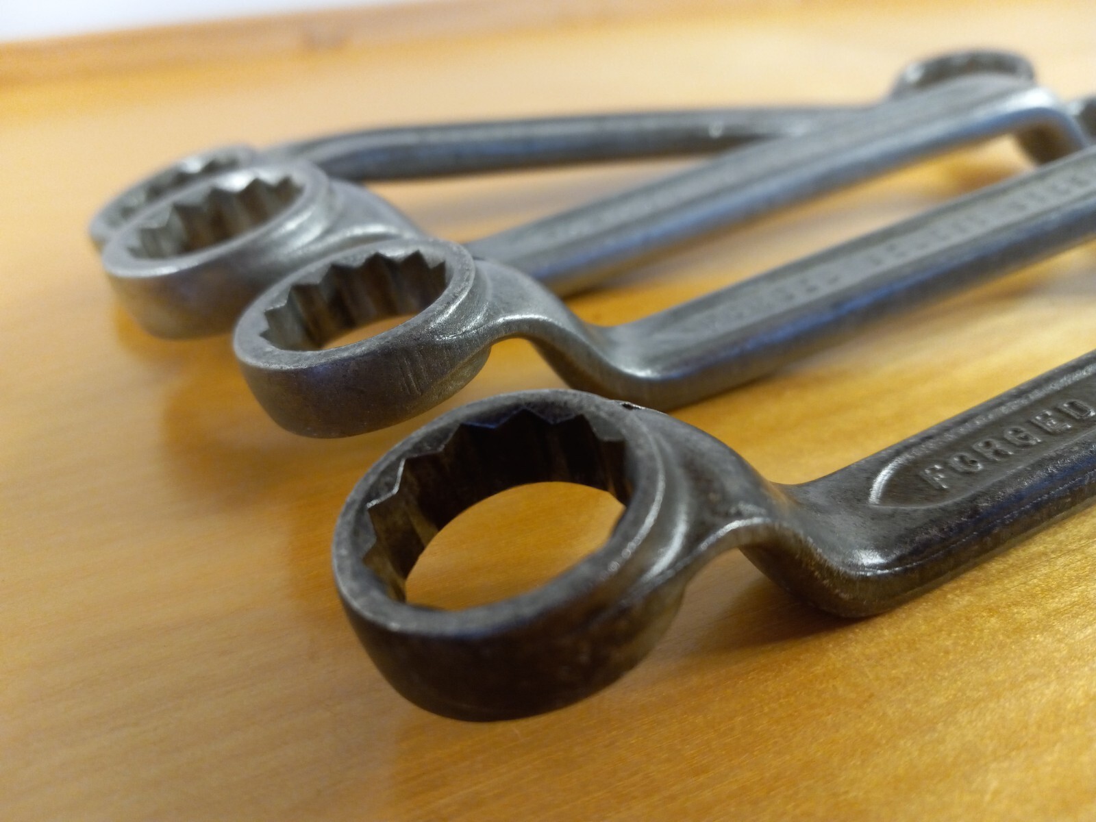 Lot of 4 Vintage Select Steel Offset Box End 12 Pt Wrenches Made